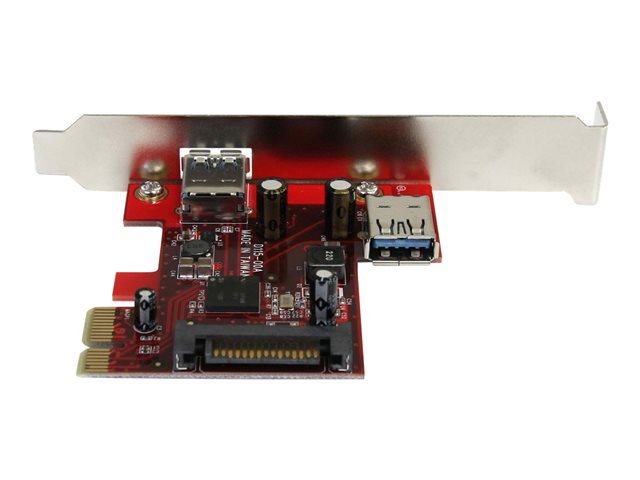 StarTech.com 2 port PCI Express SuperSpeed USB 3.0 Card with UASP Support - 1 Internal 1 External - Dual Port PCIe USB 3.0 Adapter (PEXUSB3S11) - USB adapter - PCIe 2.0 low profile - USB, USB 2.0, USB 3.0 - 2 ports - for StarTech.com 4-Port