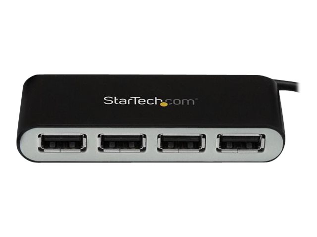 StarTech.com 4 Port USB 2.0 Hub - USB Bus Powered - Portable Multi Port USB 2.0 Splitter and Expander Hub - Small Travel USB Hub (ST4200MINI2) - Hub - 4 x USB 2.0 - desktop
