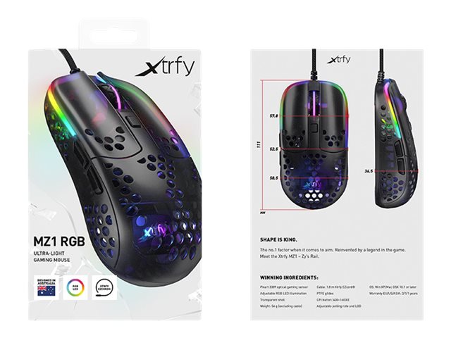 Xtrfy MZ1 RGB Mouse Corded black