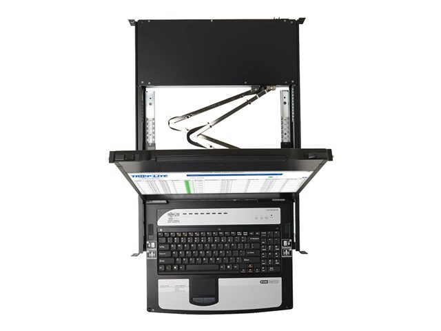 Eaton Tripp Lite Series DisplayPort IP KVM Console Switch 8-Port 17in LCD Dual Rail 1URM - KVM console with KVM switch - 8 ports - USB - 17\" - rack-mountable - 1920 x 1080 Full HD (1080p) @ 60 Hz - 8xDisplayPort - black - 1U - TAA Compliant