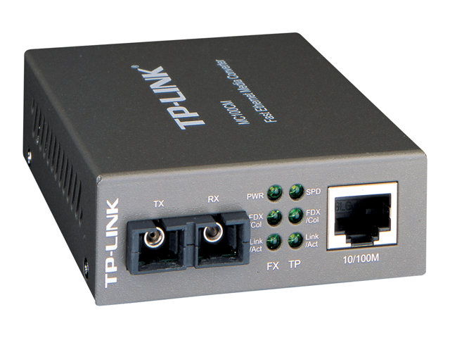 TP-Link MC100CM - Fibre media converter - 100Mb LAN - 10Base-T, 100Base-FX, 100Base-TX - RJ-45 / SC multi-mode - up to 2 km - 1310 nm