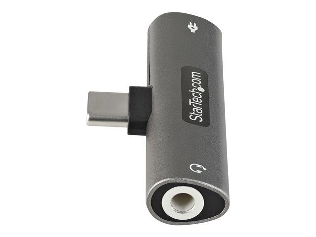 StarTech.com USB C Audio & Charge Adapter, USB-C Audio Adapter w/ 3.5mm TRRS Headphone/Headset Jack and 60W USB Type-C Power Delivery Pass-through Charger, For USB-C Phone/Tablet/Laptop - USB-C to Audio & Charging (CDP235APDM) - Docking station - USB-C