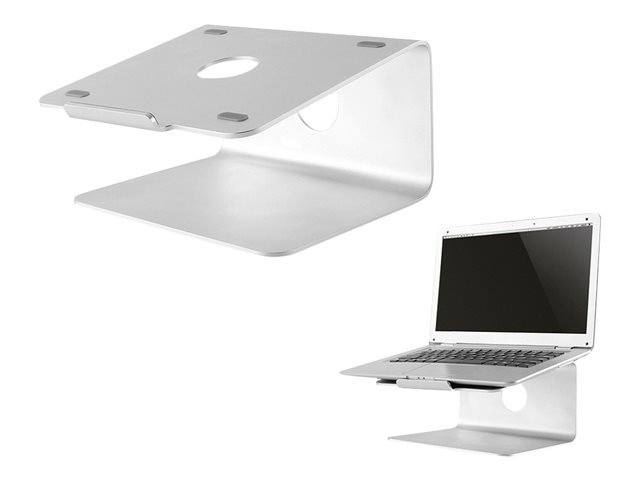 Neomounts NSLS050 - Stand - for notebook - brushed aluminium - silver - screen size: 10\"-17\" - desktop
