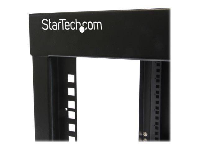 StarTech.com 6U Hinged Open Frame Wall Mount Network Rack - 4-Post 22\" Depth Swing Out Computer Equipment Rack - 110lbs capacity (RK619WALLOH) - Rack - wall mountable - black - 6U - 22\"