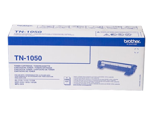Brother TN1050 - Black - original - toner cartridge - for Brother DCP-1510, 1512, 1610, 1612, HL-1112, 1210, 1212, MFC-1810, 1910