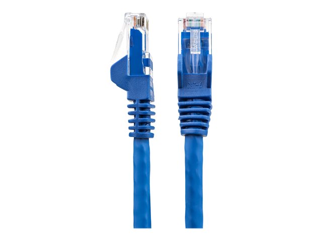 StarTech.com 1m LSZH CAT6 Ethernet Cable, 10 Gigabit Snagless RJ45 100W PoE Network Patch Cord with Strain Relief, CAT 6 10GbE UTP, Blue, Individually Tested/ETL, Low Smoke Zero Halogen - Category 6 - 24AWG (N6LPATCH1MBL) - Patch cable - RJ-45 (M) to