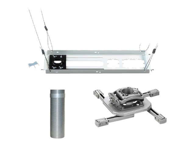 Chief KITMZ006S - Mounting kit (extension column, ceiling mount, suspended ceiling plate, interface bracket, suspention mount) - for projector - silver - ceiling mountable
