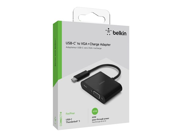 USB-C to VGA + Charge Adapter 60W PD