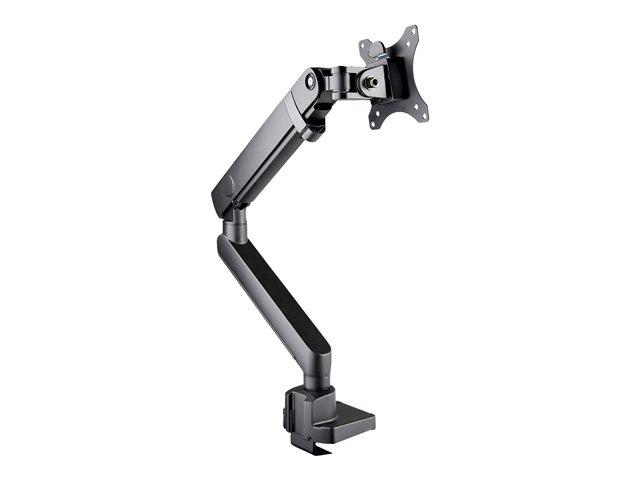 StarTech.com Desk Mount Monitor Arm with 2x USB 3.0 ports, Slim Full Motion Adjustable Single Monitor VESA Mount up to 17.6lbs (8kg) Display, Ergonomic Articulating Arm, Desk Clamp/Grommet - One-touch Adjustment (ARMSLIM2USB3) - Mounting kit (articulating arm, desk clamp mount, grommet clamp) - Slim Full-motion - for LCD display/ curved LCD display - heavy duty aluminium - black - screen size: 17\"-34\" - desk-mountable