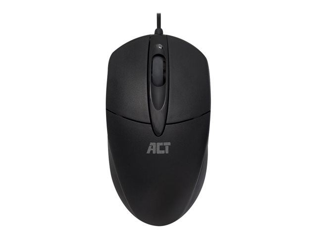 ACT AC5005 - Muis - rechts- en linkshandig - optisch - 2 knoppen - met bekabeling - USB - zwart - hangdoos