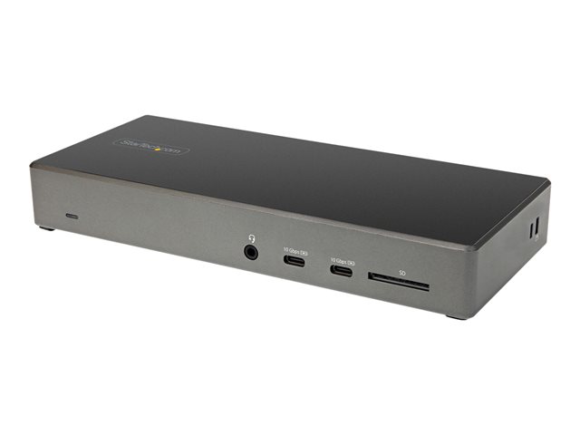 StarTech.com USB C Dock - Triple 4K Monitor USB Type-C Docking Station - 100W Power Delivery - DP 1.4 Alt Mode & DSC, 2x DisplayPort 1.4/HDMI 2.0 - 6xUSB (2x 10Gbps) - Windows/Chrome - Docking station - USB-C - 2 x DP, HDMI - 1GbE - 100 Watt