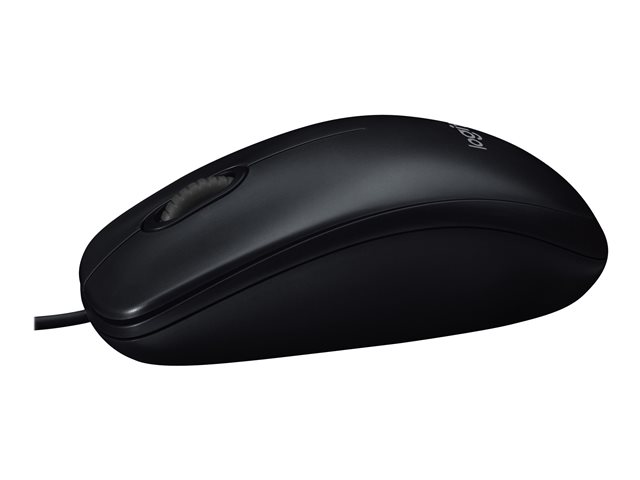 OEM Logitech B100 - Mouse - optical - 3 buttons - wired - USB - black