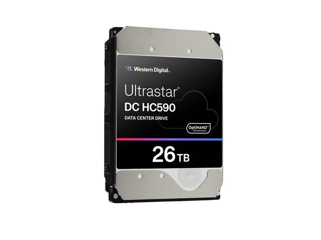 WD Ultrastar DC HC590 0F65672 - Hard drive - Data Centre - encrypted - 26 TB - internal - 3.5\" - SATA 6Gb/s - 7200 rpm - buffer: 512 MB - TCG Encryption