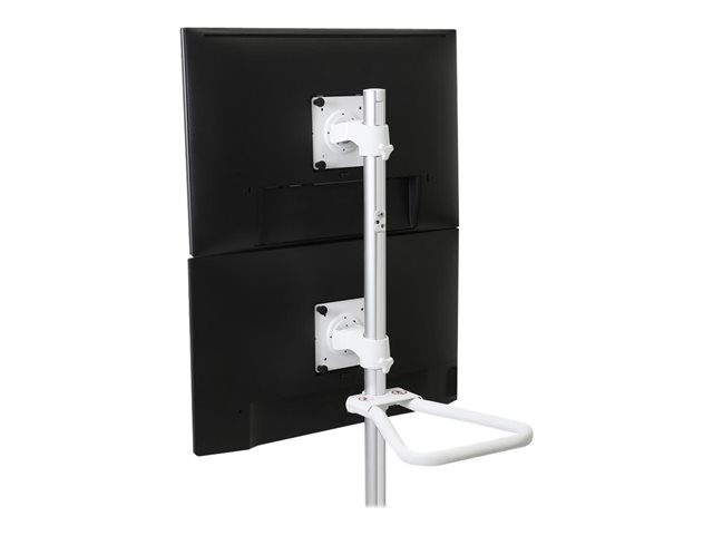Ergotron - Mounting component (tilt/pivot pole mount) - for LCD display / tablet - white - screen size: up to 24\" - cart mountable
