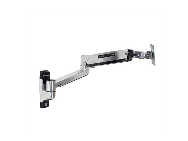 Ergotron LX HD - Mounting kit (extension adapter, VESA adapter, sit-stand arm, wall mount base) - for LCD display - polished aluminium - screen size: up to 46\"
