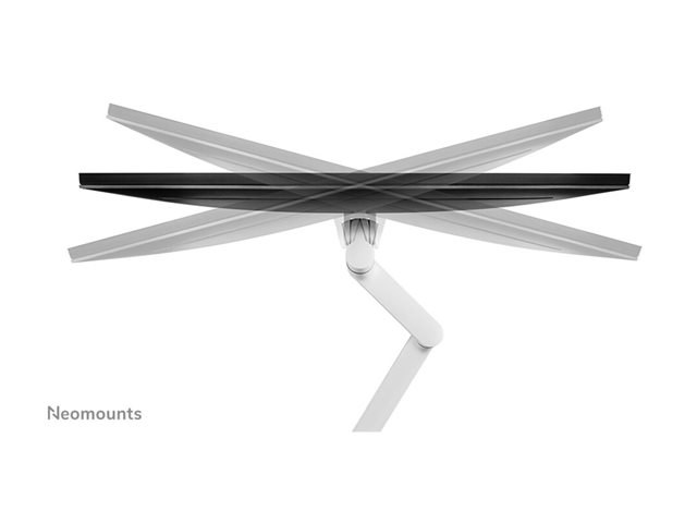 Neomounts DS60-425WH2 - Mounting kit (articulating arm) - full-motion - for 2 monitors - steel - white - screen size: 17\"-27\" - desk-mountable