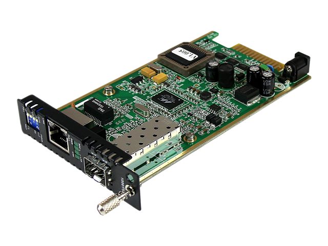 StarTech.com Gigabit Ethernet Fiber Media Converter Card Module w/ Open SFP Slot - Fiber to Ethernet Converter - Ethernet Media Converter (ET91000SFP2C) - Fibre media converter - GigE - 1000Base-TX - RJ-45 / SFP (mini-GBIC) - for P/N: ET10GSFP, GLCSX
