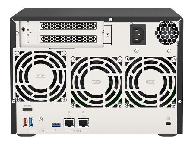 QNAP TVS-675 - NAS server - 6 bays - SATA 6Gb/s - RAID 5, 6, 10 - RAM 8 GB - Gigabit Ethernet / 2.5 Gigabit Ethernet - iSCSI support