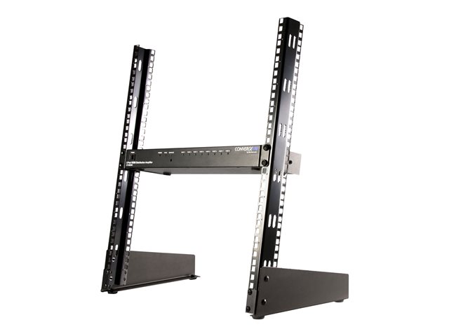 StarTech.com 12U Open Frame Network Rack - 19\" 2 Post Free Standing Desktop Rack for Computer, AV, Media, IT, Data & Server Room Equipment (RK12OD) - Rack open frame - black - 12U - 19\" - for P/N: CABCAGENUTS6, CABSCREWM52, CABSCREWSM6, CABSCRWM520, CABSCRWM620, CABSCRWS1224