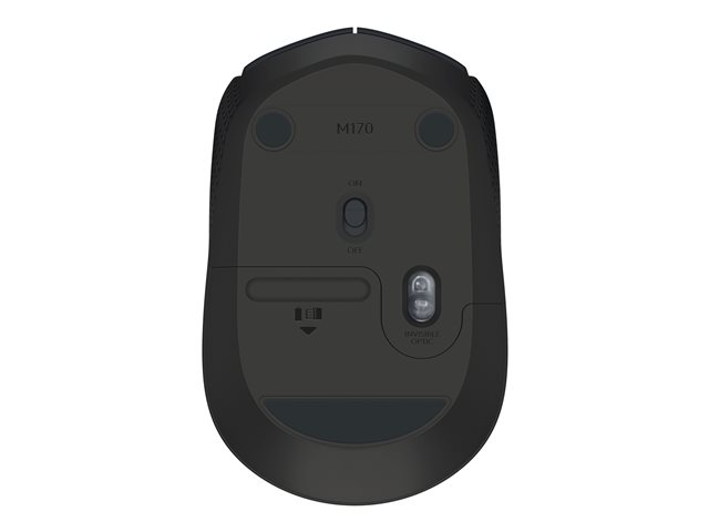 Logitech B170 - Mouse - optical - 3 buttons - wireless - 2.4 GHz - USB wireless receiver - black