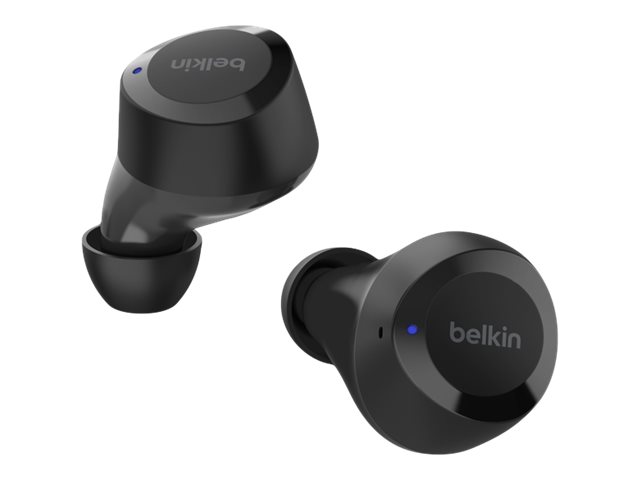 Belkin SoundForm Bolt - True wireless earphones with mic - in-ear - Bluetooth - black - for Apple iPhone 14, 14 Plus, 14 Pro, 14 Pro Max, Samsung Galaxy S22 5G, S22 Ultra 5G, S22+ 5G