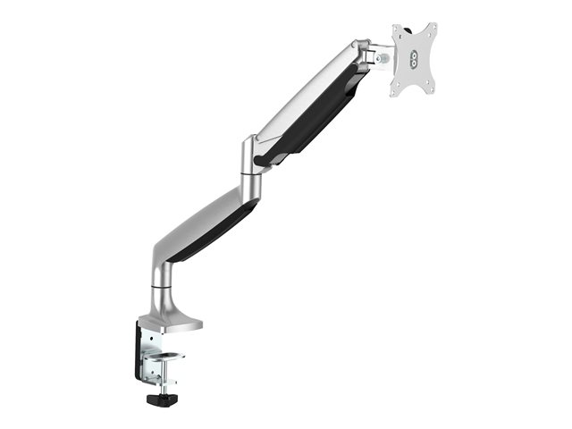 StarTech.com Desk Mount Monitor Arm, Heavy Duty Ergonomic VESA Monitor Arm, Single Display up to 9kg, Full Motion, Height Adjustable, Articulating, Aluminum, C-Clamp/Grommet, Silver - Small Footprint Design - Mounting kit - adjustable arm - for LCD display - heavy duty aluminium - silver - screen size: 12\"-34\" - desk-mountable - for P/N: ACCSMNT, MONPROTECT