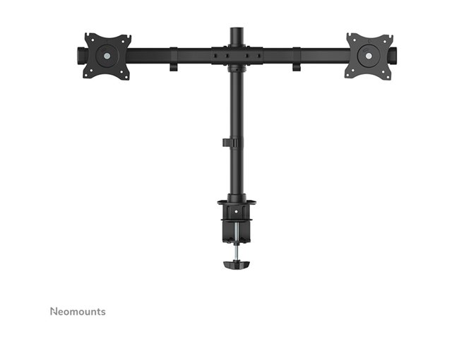 Neomounts FPMA-DCB100D - Mounting kit - full-motion - for 2 LCD displays - black - screen size: 10\"-27\" - clamp mountable, grommet, desk-mountable