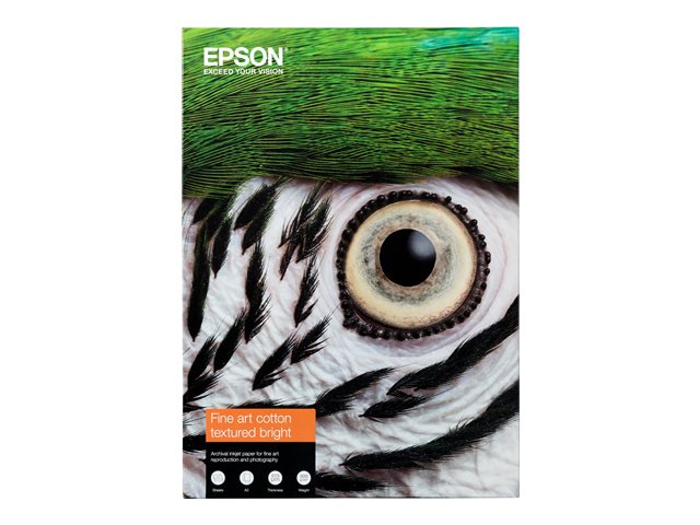 Epson Fine Art II - Cotton - textured matte - 515 micron - bright white - A2 (420 x 594 mm) - 300 g/m² - 25 sheet(s) rag paper