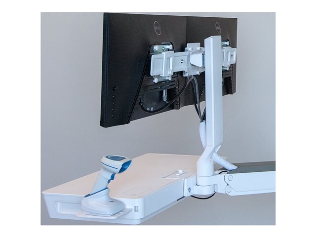 Ergotron CareFit - Mounting component (bow) - for 2 LCD displays - white - screen size: up to 24\"