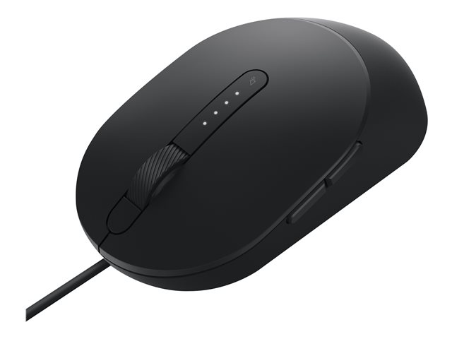 Dell MS3220 - Mouse - laser - 5 buttons - wired - USB 2.0 - black - with 3 Years Basic Hardware Warranty
