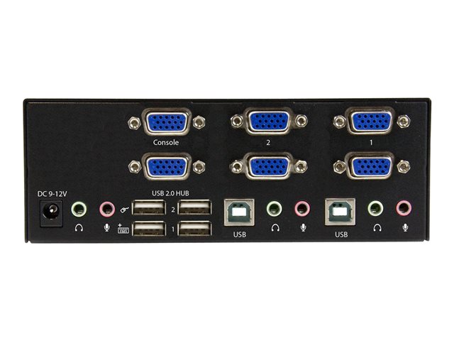 StarTech.com 2 Port VGA KVM Switch - Dual VGA - Hot-key & Audio Support - 1920x1200 KVM Switch - KVM Video Switch (SV231DVGAU2A) - KVM / audio / USB switch - 2 x KVM / audio / USB - 1 local user - desktop - for P/N: SVA12M2NEUA, SVA12M5NA