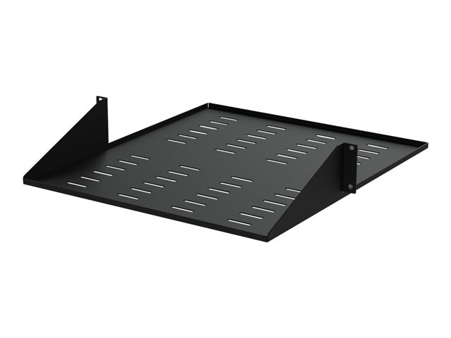 StarTech.com 2U Vented 19\" 2-Post Network Rack Cabinet Shelf, 20in Deep Center Mount Cantilever Tray Rackmount Shelf for AV/Data Equipment Enclosure with Cage Nuts & Screws 75lb Capacity - 2U Fixed Rack Shelf (CABSHF2POSTV2) - Rack shelf - black - 2U - 19\" - for P/N: 2POSTRACK42