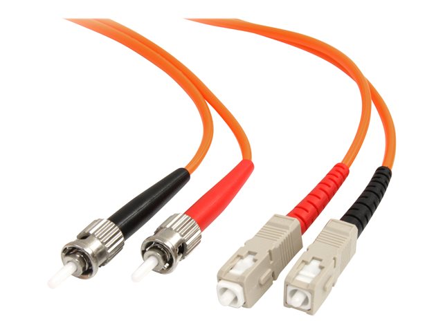 StarTech.com 3m Fiber Optic Cable - Multimode Duplex 62.5/125 - LSZH - ST/SC - OM1 - ST to SC Fiber Patch Cable (FIBSTSC3) - Network cable - SC multi-mode (M) to ST multi-mode (M) - 3 m - fibre optic - duplex - 62.5 / 125 micron - for P/N: US100A20FX