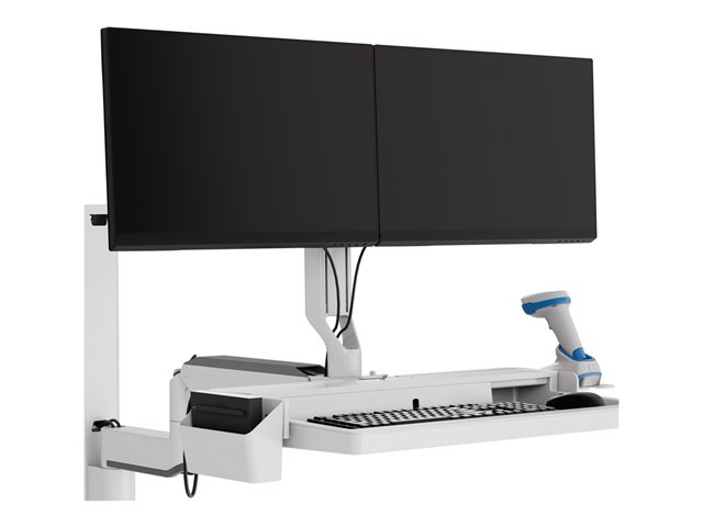 Ergotron CareFit - Mounting component (bow) - for 2 LCD displays - white - screen size: up to 24\"