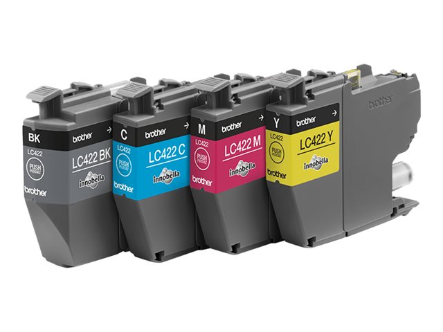 Brother LC422 Value Pack - 4-pack - black, cyan, magenta, yellow - original - ink cartridge - for Brother MFC-J5340DW, MFC-J5345DW, MFC-J5740DW, MFC-J6540DW, MFC-J6940DW