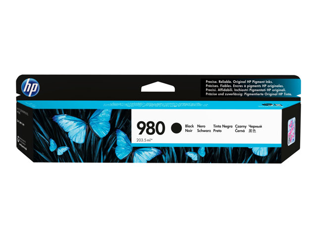 HP 980 - 203.5 ml - black - original - ink cartridge - for Officejet Enterprise Color MFP X585, Officejet Enterprise Color Flow MFP X585