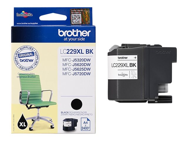 Brother LC229XLBK - Black - original - ink cartridge - for Brother MFC-J5320DW, MFC-J5620DW, MFC-J5625DW, MFC-J5720DW