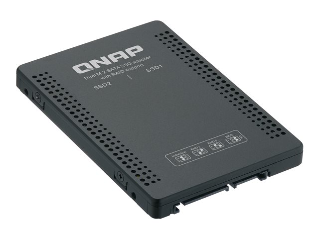 QNAP QDA-A2MAR - Internal RAID enclosure - 2.5\" to 2 x M.2 - RAID JBOD, RAID 0, 1 - SATA 6Gb/s