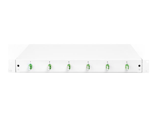 FO splice box 1U equipped 6x LC DX OS2