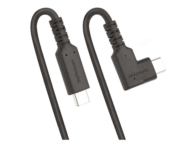 StarTech.com 6ft (2m) Rugged Right Angle USB-C Cable, USB 3.2 Gen 1 (5 Gbps), USB C to C Data Transfer Cable, 4K 60Hz DP Alt Mode, 100W Power Delivery - 90 Degree USB-C Cable (RUSB315CC2MBR) - USB cable - 24 pin USB-C (M) straight to 24 pin USB-C (M) right-angled - USB 3.2 Gen 1 - 2 m - rugged, 4K60Hz support - black