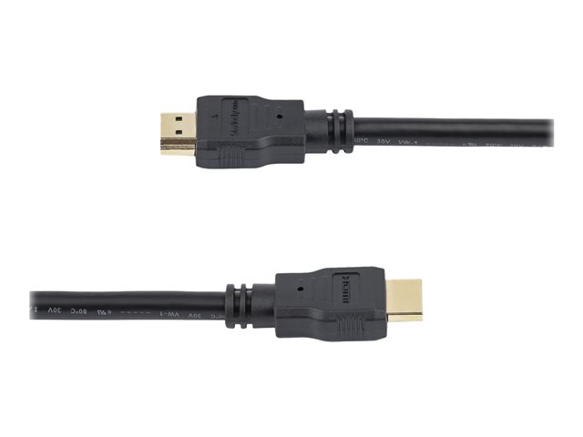StarTech.com 3m High Speed HDMI Cable - Ultra HD 4k x 2k HDMI Cable - HDMI to HDMI M/M - 3 meter HDMI 1.4 Cable - Audio/Video Gold-Plated (HDMM3M) - HDMI cable - HDMI male to HDMI male - 3 m - shielded - black - for P/N: 45PATCH25WH, DK30CH2DPPDU, DK30CHDPPDUE, ST12MHDLAN2K, ST12MHDLAN2R, SV565HDIP