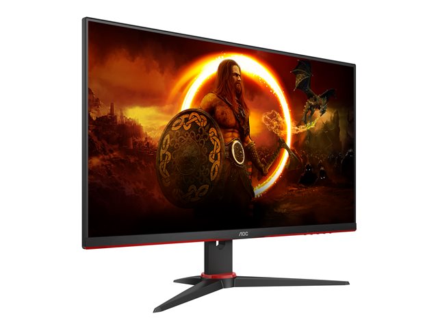 AOC Gaming 24G2SPAE/BK - G2 Series - LED monitor - gaming - 23.8" - 1920 x 1080 Full HD (1080p) @ 165 Hz - IPS - 300 cd/m² - 1000:1 - 1 ms - 2xHDMI, VGA, DisplayPort - speakers - black, red