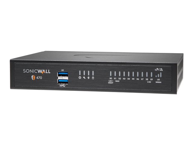 SonicWall TZ470 - High Availability - security appliance - 1GbE, 2.5GbE - desktop