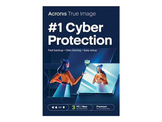 Acronis True Image Premium Subscription 3 Computers + 1 TB Acronis Cloud Storage - 1 year subscription ESD