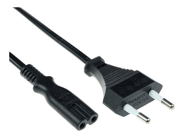 ACT Netsnoer Euro male - C7 female zwart 3 m