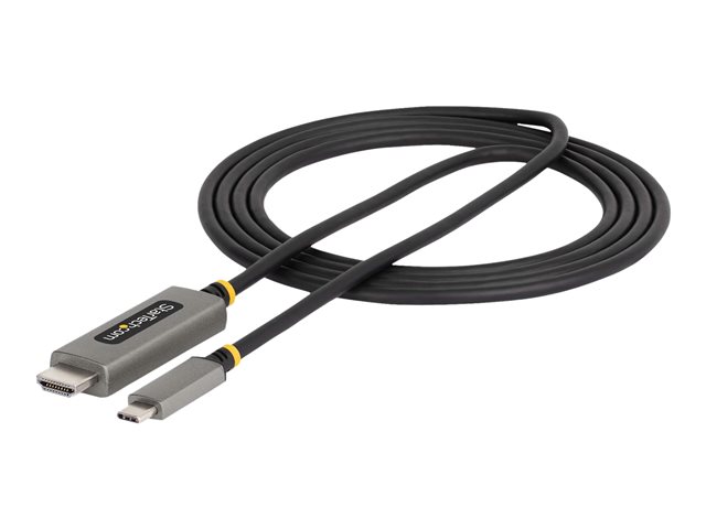 StarTech.com 6ft (2m) USB-C to HDMI Adapter Cable, 8K 60Hz, 4K 144Hz, HDR10, USB Type-C to HDMI 2.1 Video Converter Cable, USB-C DP Alt Mode/USB4/Thunderbolt 3/4 Compatible - USB-C Laptop to HDMI Monitor (135B-USBC-HDMI212M) - Adapter cable - 24 pin