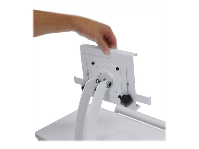 Ergotron SV10 - Mounting component ( base riser ) for tablet - medical - steel - white - screen size: up to 12\"