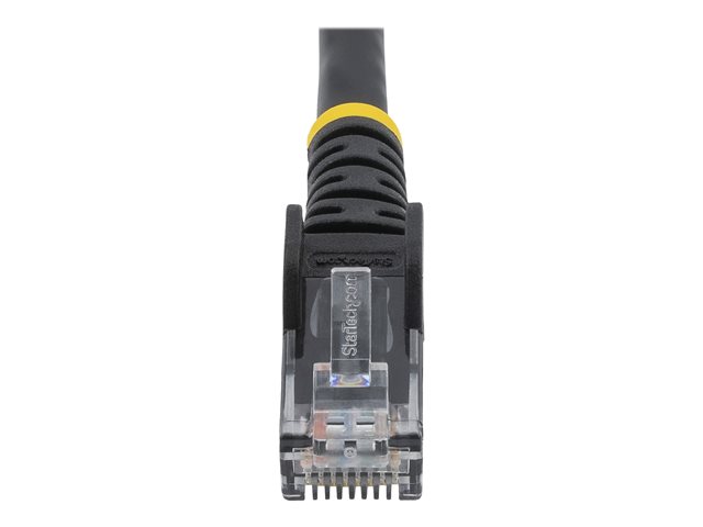 StarTech.com 2m CAT6 Ethernet Cable, 10 Gigabit Snagless RJ45 650MHz 100W PoE Patch Cord, CAT 6 10GbE UTP Network Cable w/Strain Relief, Black, Fluke Tested/Wiring is UL Certified/TIA - Category 6 - 24AWG (N6PATC2MBK) - Patch cable - RJ-45 (M) to RJ-45 (M) - 2 m - UTP - CAT 6 - molded, snagless - black