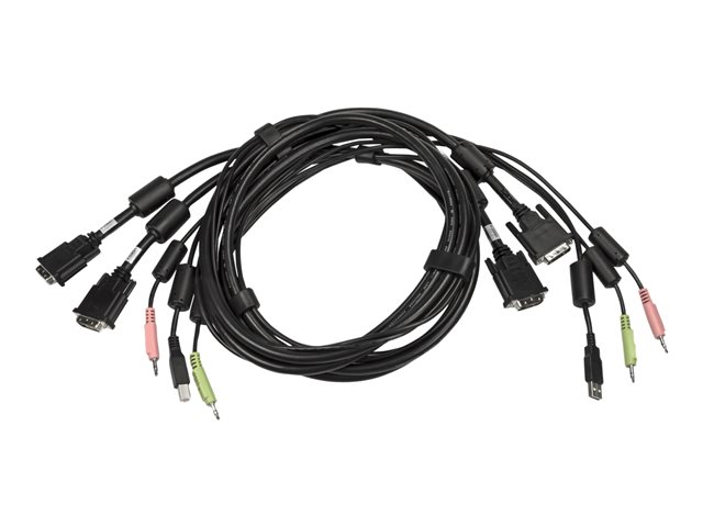 CABLE ASSY 2-DVI-I/1-USB/2-AUDIO 10FT