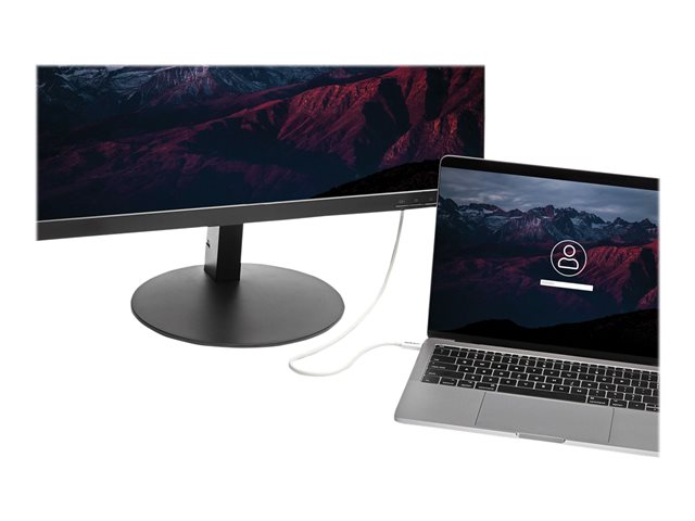 StarTech.com 1.6ft (50cm) Thunderbolt 3 Cable, 40Gbps, 100W PD, 4K/5K Video, Thunderbolt-Certified, Compatible w/ TB4/USB 3.2/DisplayPort - Thunderbolt cable - 24 pin USB-C (M) to 24 pin USB-C (M) - USB 3.1 Gen 2 / Thunderbolt 3 / DisplayPort 1.2 - 50 cm - 4K support - white - for P/N: CDP2HDUACP, CDP2HDUACPW, PEXUSB321C, TB33A1C